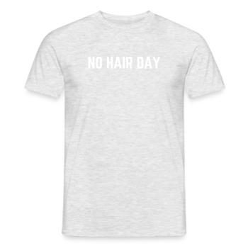 Pas de jour de cheveux - T-shirt homme - gris chiné - Devant - AI Model Male 178 dark (178cm)