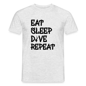 Diving Tauchen Taucher - Männer T-Shirt - Grau meliert - Vorne - AI Model Male 178 dark (178cm)