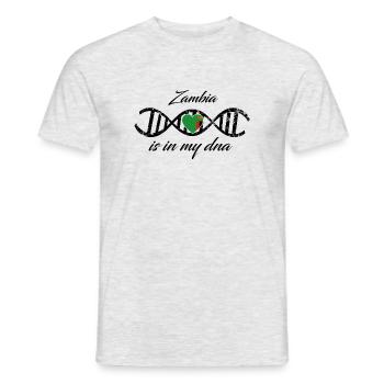 love my dns dna land country Zambia - Männer T-Shirt - Grau meliert - Vorne - AI Model Male 178 dark (178cm)