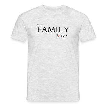 We are family forever - T-shirt homme - gris chiné - Devant - AI Model Male 178 dark (178cm)