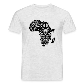 Africa - Men's T-Shirt - heather grey - Front - AI Model Male 178 dark (178cm)