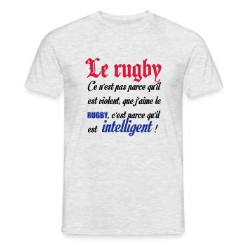 intelligent - T-shirt homme - gris chiné - Devant - AI Model Male 178 dark (178cm)