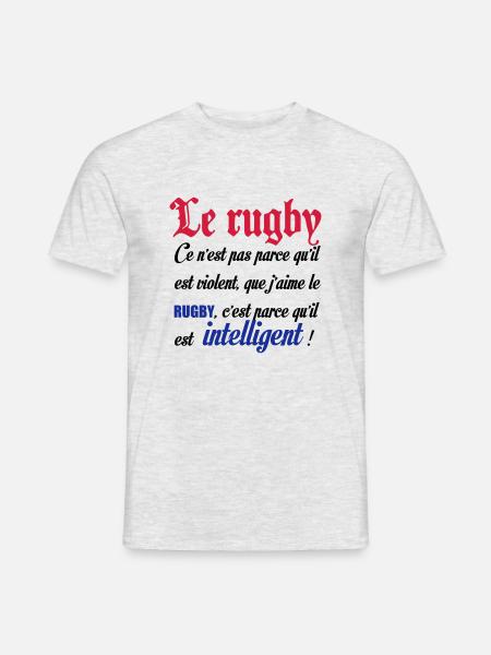 intelligent - T-shirt homme - gris chiné