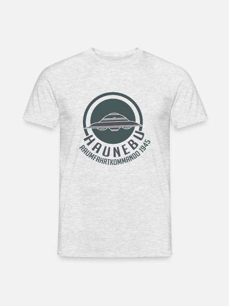 Haunebu Flugkreisel Projekt Vril Untertasse UFO - Männer T-Shirt - Grau meliert