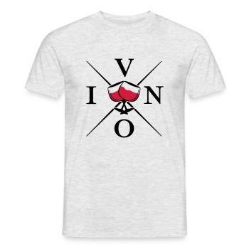 vino design - Männer T-Shirt - Grau meliert - Vorne - AI Model Male 178 dark (178cm)