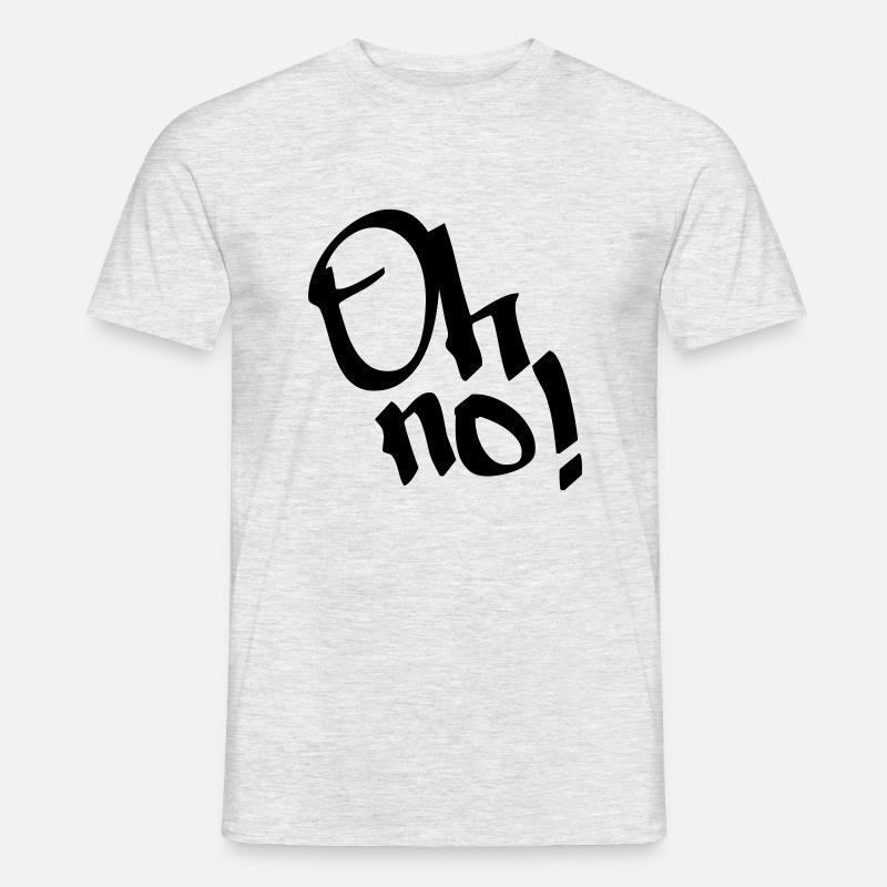 Oh no, Oh no! Graffiti, Designfarbe editierbar - Männer T-Shirt - Grau meliert