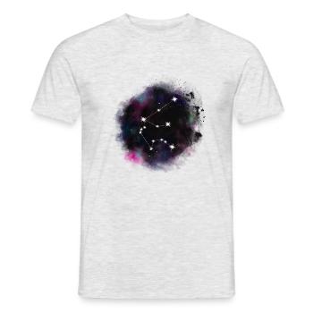 Wassermann/ Aquarius Sternzeichen im Universum - Männer T-Shirt - Grau meliert - Vorne - AI Model Male 178 dark (178cm)