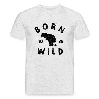 GASSI GEHN BORN TO BE WILD VINTAGE LOOK - Men's T-Shirt - heather grey - Front - AI Model Male 178 dark (178cm)
