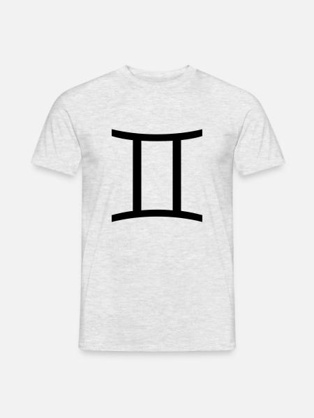 zwillinge1 - Männer T-Shirt - Grau meliert