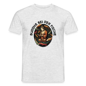 BUDDHA at Pisces - Men's T-Shirt - heather grey - Front - AI Model Male 178 dark (178cm)