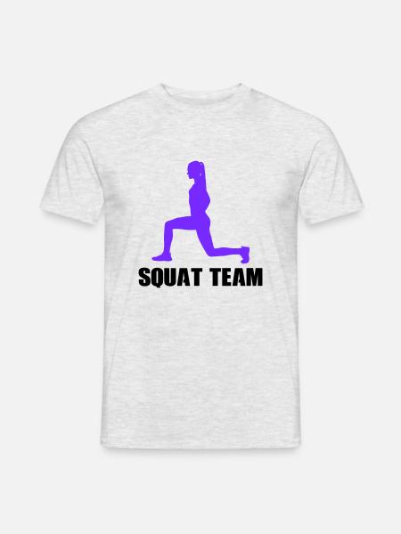 Woman Squat Team - Men's T-Shirt - heather grey