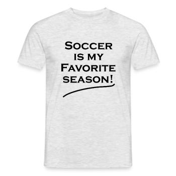Fußball Soccer - Men's T-Shirt - heather grey - Front - AI Model Male 178 dark (178cm)