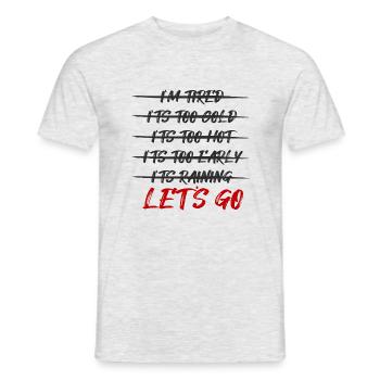 LET S GO - Männer T-Shirt - Grau meliert - Vorne - AI Model Male 178 dark (178cm)