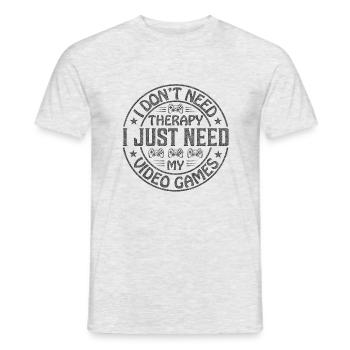 Gamer Jeu En Ligne Jeux Sur Ordinateur Arcade Neon - T-shirt homme - gris chiné - Devant - AI Model Male 178 dark (178cm)