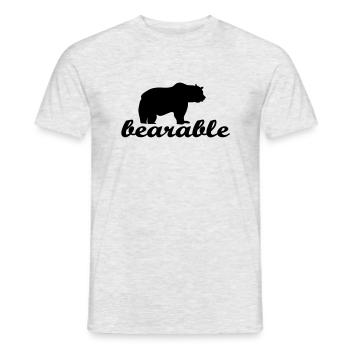 bear - Men's T-Shirt - heather grey - Front - AI Model Male 178 dark (178cm)