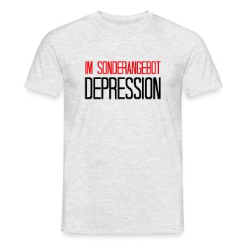depression - Männer T-Shirt - Grau meliert - Vorne - AI Model Male 178 dark (178cm)