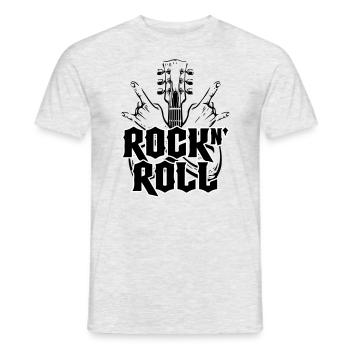 Rock And Roll | Les couleurs peuvent être changées - T-shirt homme - gris chiné - Devant - AI Model Male 178 dark (178cm)