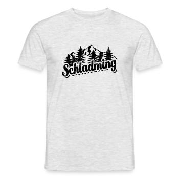 Schladming - Wald und Berge Wandern Erholung - Männer T-Shirt - Grau meliert - Vorne - AI Model Male 178 dark (178cm)