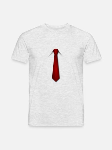 Red tie - Men's T-Shirt - heather grey
