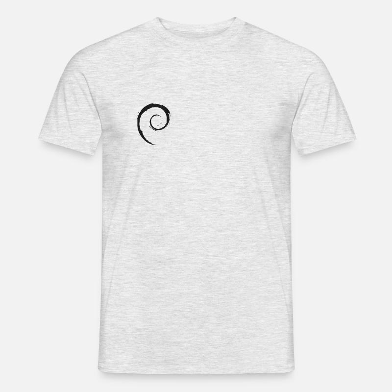 Debian Spirale - Männer T-Shirt - Grau meliert