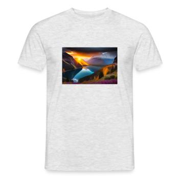 Paysage - T-shirt homme - gris chiné - Devant - AI Model Male 178 dark (178cm)