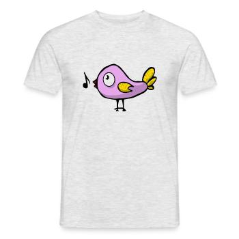 bird bird voegel animal animals7 - Men's T-Shirt - heather grey - Front - AI Model Male 178 dark (178cm)