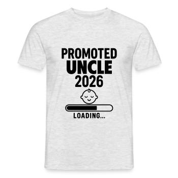 Schwangerschaftsverkuendung Bald Onkel 2026 - Männer T-Shirt - Grau meliert - Vorne - AI Model Male 178 dark (178cm)