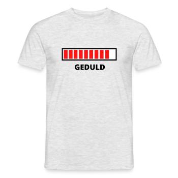 Geduld - Männer T-Shirt - Grau meliert - Vorne - AI Model Male 178 dark (178cm)