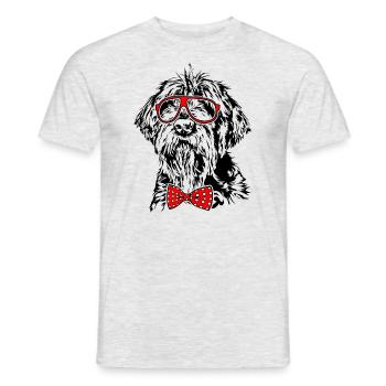 KORTHALS GRIFFON Lunettes Fly Dogs Chien - T-shirt homme - gris chiné - Devant - AI Model Male 178 dark (178cm)