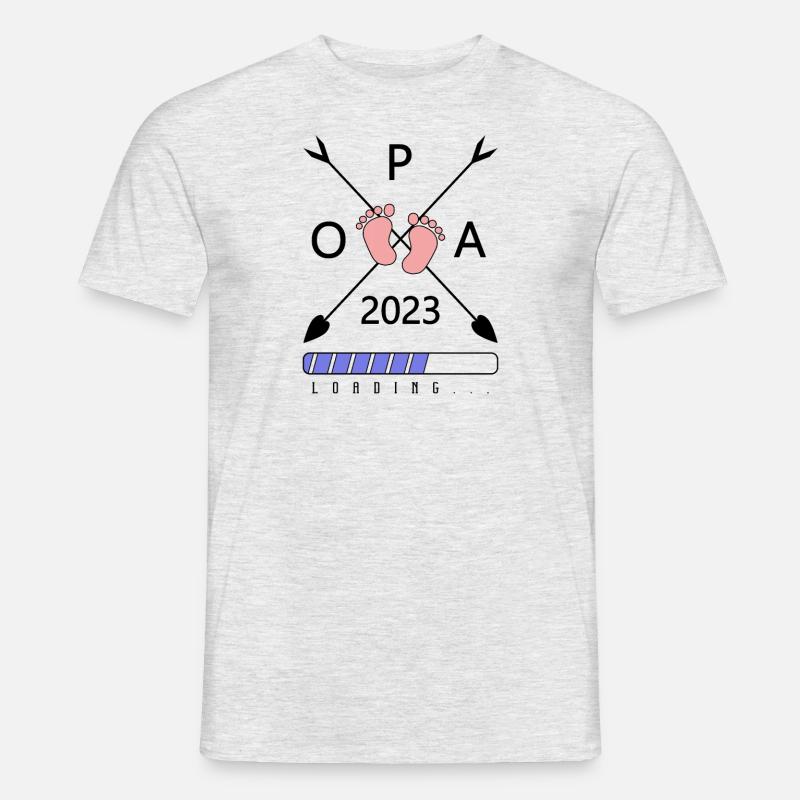 Opa 2023 Loading - Männer T-Shirt - Grau meliert