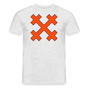 Baltisches Kreuz - Männer T-Shirt - Grau meliert - Vorne - AI Model Male 178 dark (178cm)