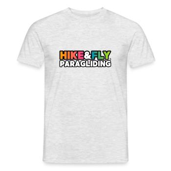 Hike&Fly Paragliding Paraglider - Men's T-Shirt - heather grey - Front - AI Model Male 178 dark (178cm)