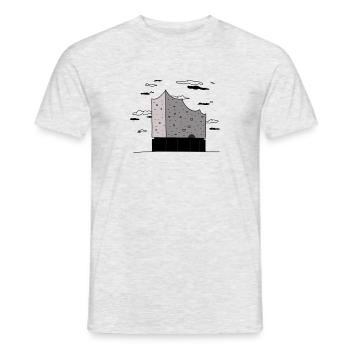 Elbphilharmonie Hamburg - T-shirt homme - gris chiné - Devant - AI Model Male 178 dark (178cm)
