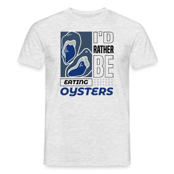 Manger Huîtres Fruits de mer Cuisine exotique Chef - T-shirt homme - gris chiné - Devant - AI Model Male 178 dark (178cm)