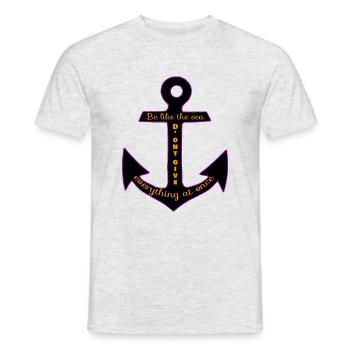 D'ont give everything at once - Men's T-Shirt - heather grey - Front - AI Model Male 178 dark (178cm)
