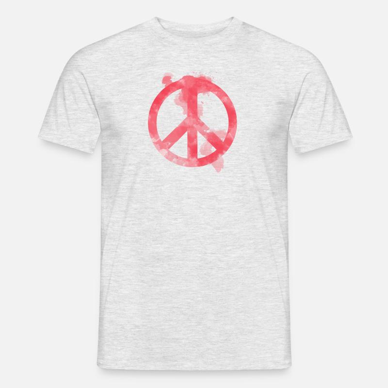 Friede - Männer T-Shirt - Grau meliert