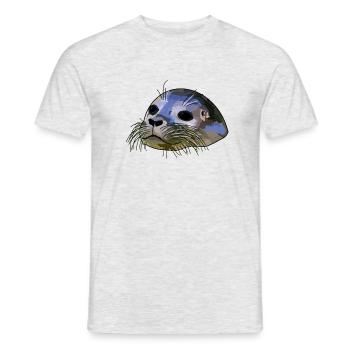 Robbe - Männer T-Shirt - Grau meliert - Vorne - AI Model Male 178 dark (178cm)