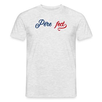 Père fect Bleu Blanc Rouge - T-shirt homme - gris chiné - Devant - AI Model Male 178 dark (178cm)