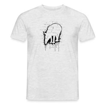 Urban Graffiti Street Art Tapir Silhouette - Männer T-Shirt - Grau meliert - Vorne - AI Model Male 178 dark (178cm)