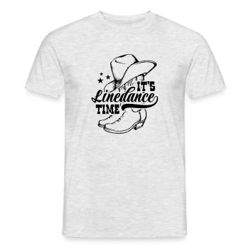 It's Linedance time - Country Fan - Gift - Men's T-Shirt - heather grey - Front - AI Model Male 178 dark (178cm)