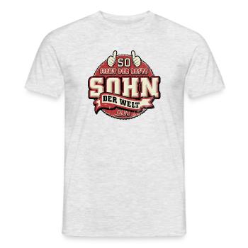 So sieht der beste Sohn der Welt aus - Männer T-Shirt - Grau meliert - Vorne - AI Model Male 178 dark (178cm)