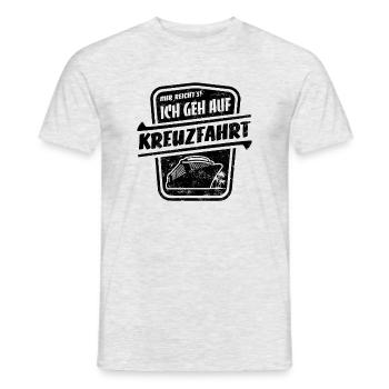 Mir reicht's ich geh auf Kreuzfahrt - retro - Männer T-Shirt - Grau meliert - Vorne - AI Model Male 178 dark (178cm)