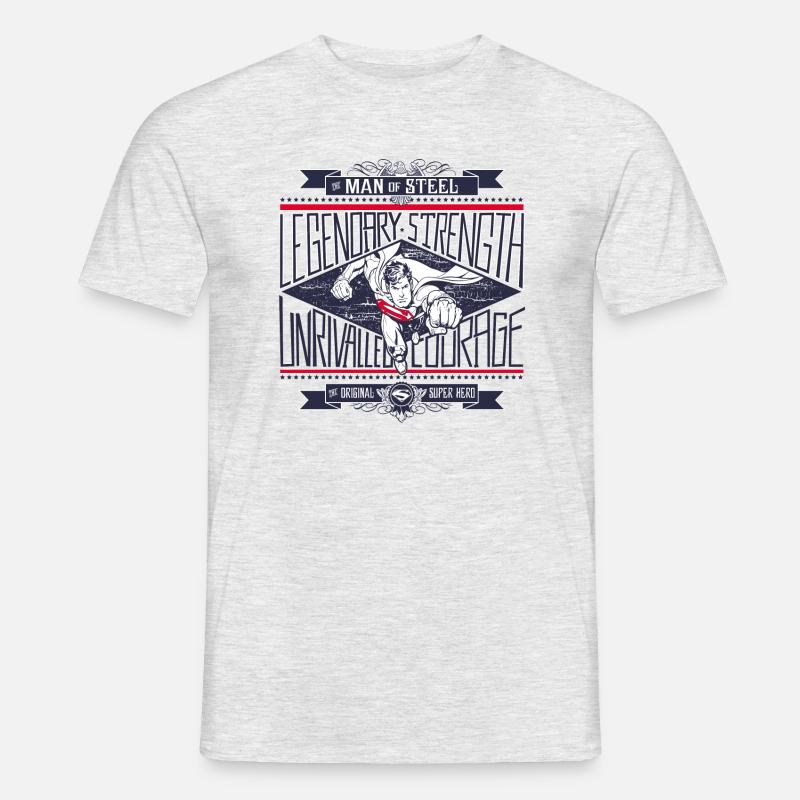 Superman Legendary Strength - Männer T-Shirt - Grau meliert