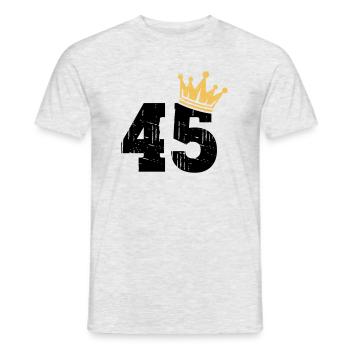 45 Crown 45th Birthday 45 Years - Men's T-Shirt - heather grey - Front - AI Model Male 178 dark (178cm)