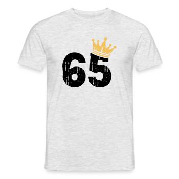 65 Crown 65th Birthday 65 Years - Men's T-Shirt - heather grey - Front - AI Model Male 178 dark (178cm)