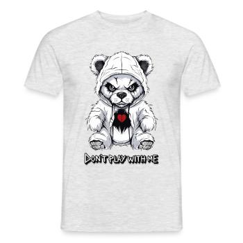 Teddy - Don't play with me - Men's T-Shirt - heather grey - Front - AI Model Male 178 dark (178cm)