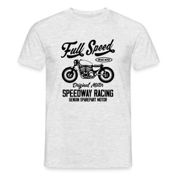 Full Speed Original Motorcycle - T-shirt homme - gris chiné - Devant - AI Model Male 178 dark (178cm)