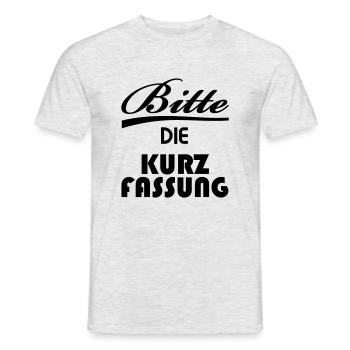 Kurzfassung - Männer T-Shirt - Grau meliert - Vorne - AI Model Male 178 dark (178cm)