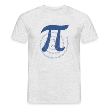 PI Mathematik - Männer T-Shirt - Grau meliert - Vorne - AI Model Male 178 dark (178cm)