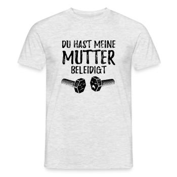 Du hast meine Mutter beleidigt - Schraube - Männer T-Shirt - Grau meliert - Vorne - AI Model Male 178 dark (178cm)